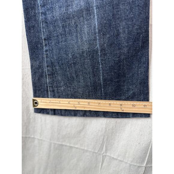 7 For All Mankind Western Cowgirl Flare Denim‎ Jeans Size 30 Dark Wash Cotton US - Picture 6 of 12
